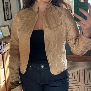 100% silk quilted due per due jacket